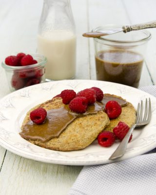 It's the ONE Single-Serve Pancakes (with Gingerbread Pecan Nutbutter) from Living Candida-Free by Ricki Heller