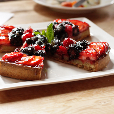 Fresh fruit tart at La Bicyclette, Carmel, CA