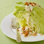 Iceberg Wedge Salad with vegan “cheese” and coconut “bacon” Iceberg Wedge Salad with vegan "cheese" and coconut "bacon"