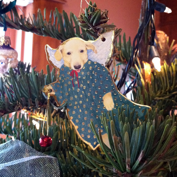 Doggie angel ornament