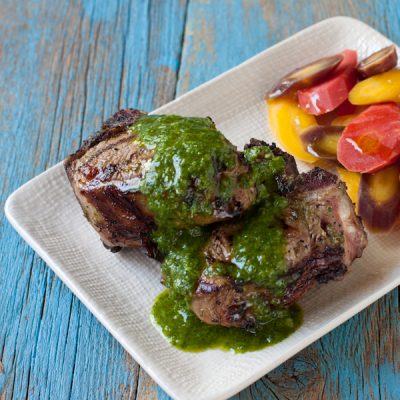 Grilled Lamb Chops Mint Chimichurri600