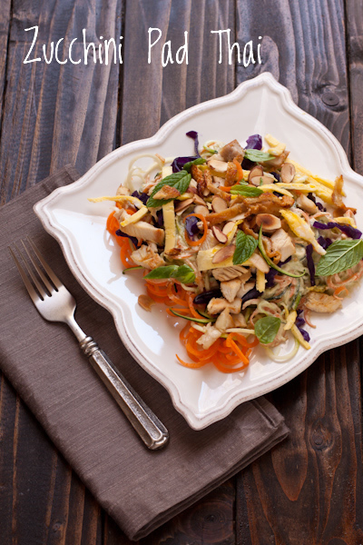 Zucchini Pad Thai inspired by Eating Clean on Recipe Renovator | Paleo, grain-free, gluten-free, Whole30 compliant