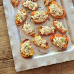 Crab stuffed bell peppers from Recipe Renovator. Super easy but fancy appetizer using fresh crab, dairy-free “cashew cream”, and fresh herbs. Gluten-free, paleo, dairy-free. Crab stuffed bell peppers from Recipe Renovator. Super easy but fancy appetizer using fresh crab, dairy-free "cashew cream", and fresh herbs. Gluten-free, paleo, dairy-free.