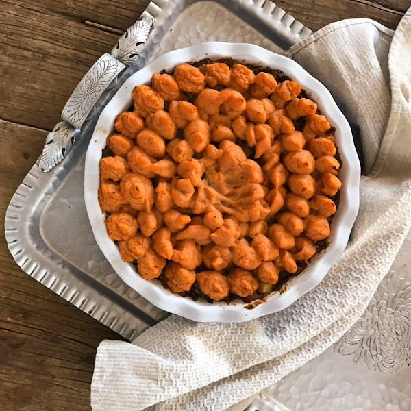 Vegan shepherds pie from Recipe Renovator | Grain-free, migraine-friendly, low-sodium, dairy-free